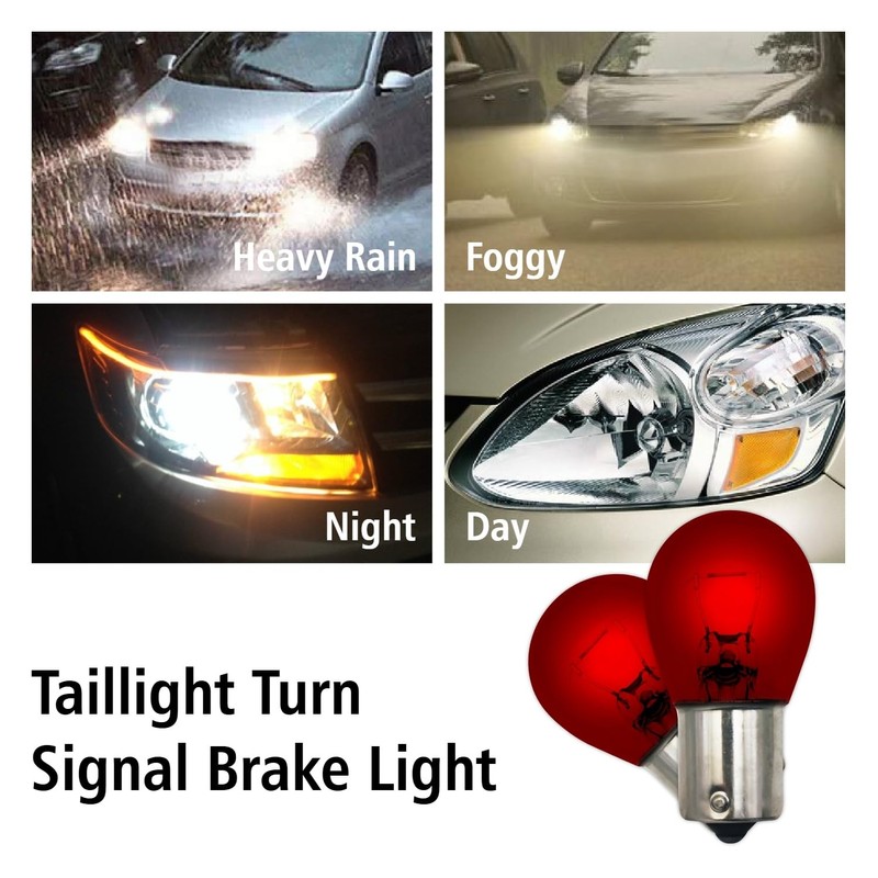 Rafeal Auto 1156 Red Light Bulbs 10 Pack,S25 P21W Automotive