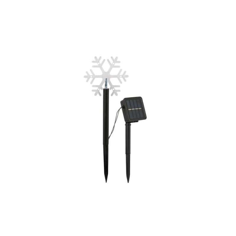 FABFINDS Solar Snow Flake Light Outdoor Stake LED 5Pack Warm