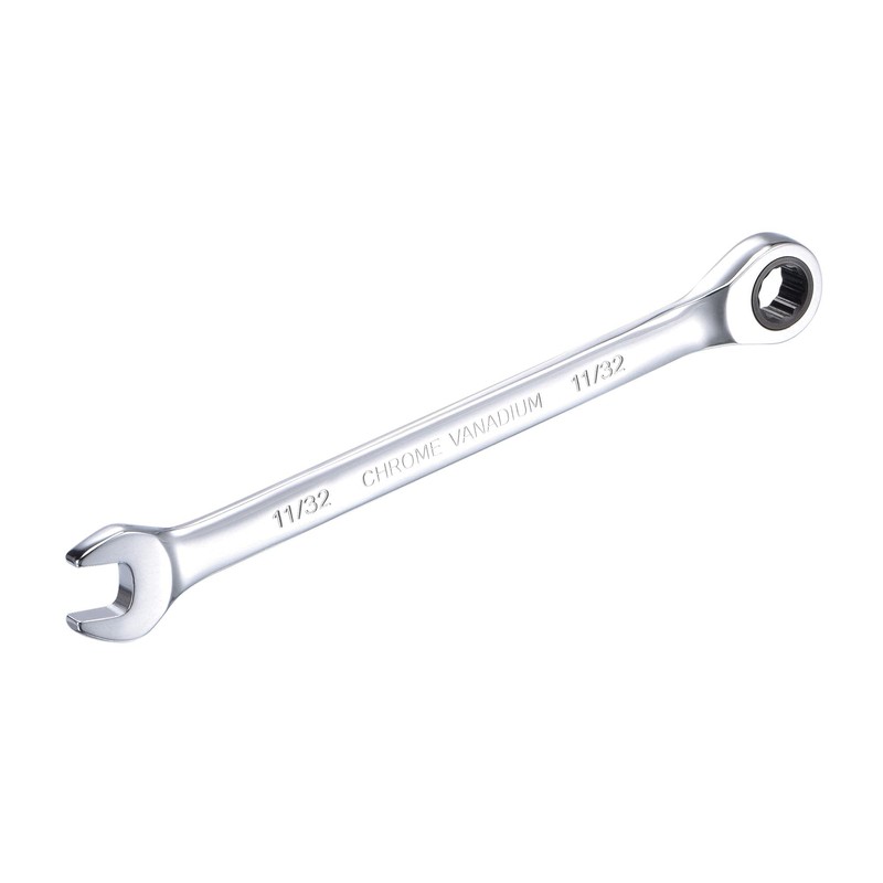 sourcing map 11/32 Inch Ratcheting Combination Wrench SAE 72 Teeth