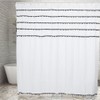 Elegant Black and White Polyester Bathroom Shower Curtain Waterproof Mildew
