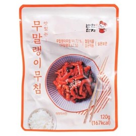 JaAeIn Traditional Korean Side Dish_Authentic Korean Banchan_Ready To Eat_Store at room temperature_120g (Spicy Seasoned Dried Radish)