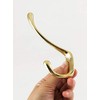 brass brass double hook antique gold