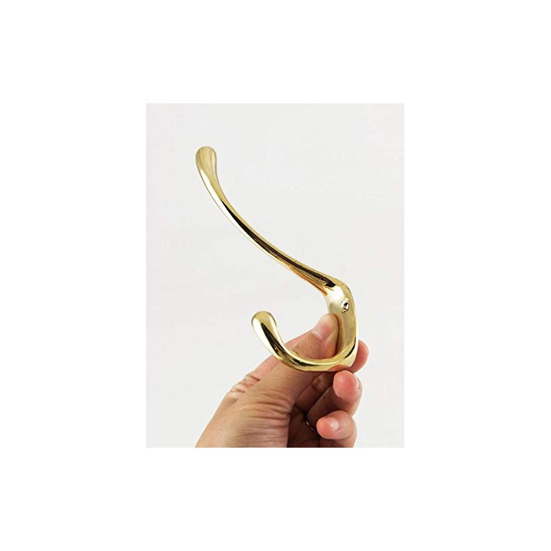 brass brass double hook antique gold