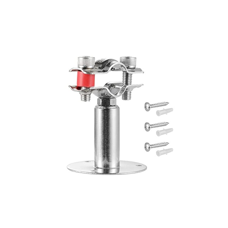 USAMILY 2pcs Adjustable Stainless Steel Pipe Bracket Clamp, Wall Mount