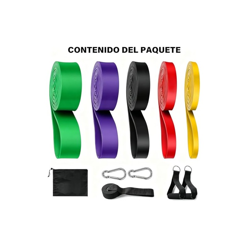 Bandas de Resistencia 5PCS(TPE), Ligas de Resistencia para Ejercicio, Fuerte