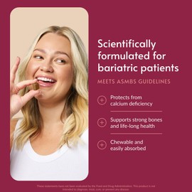 Bariatric Advantage Calcium Citrate Chewy Bites 500 mg - Highly Absorbable & Digestible - Vitamin D3 - Easily Chewable Calcium Supplement - Peanut Butter Chocolate - 90 Count