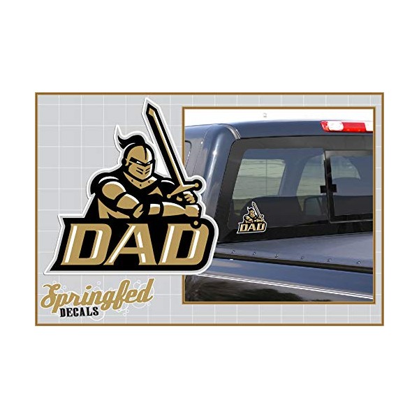 UCF Knights DAD w/KNIGHT and SWORD Vinyl Decal Central Florida Knights Car Window Sticker