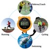 PULIVIA Sports Stopwatch Timer Lap Split Digital Stopwatch with Clock
