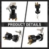 Carbbia Ignition Key Switch 12 Volts Starter Switch for Club