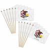 Illinois 12x18in Stick Flag - 1 dozen pack