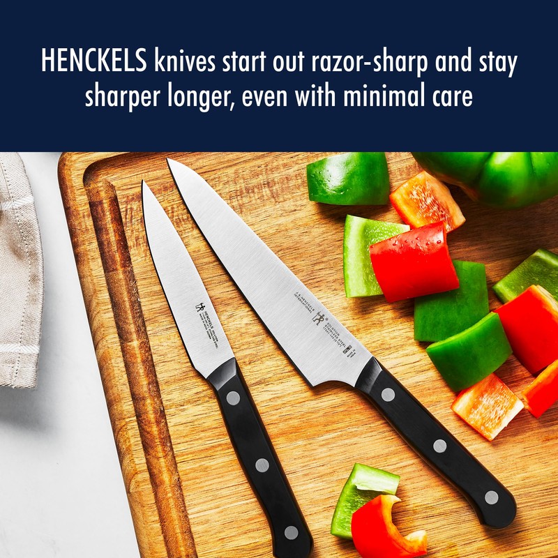 HENCKELS Solution Razor-Sharp 7-pc Knife Set, Chef Knife, Bread Knife,German