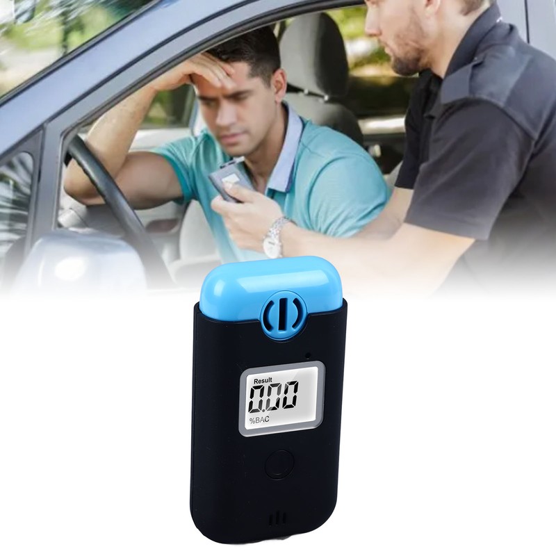 Drunk Driving Tester Blowing Type High Accuracy LCD Screen Handheld