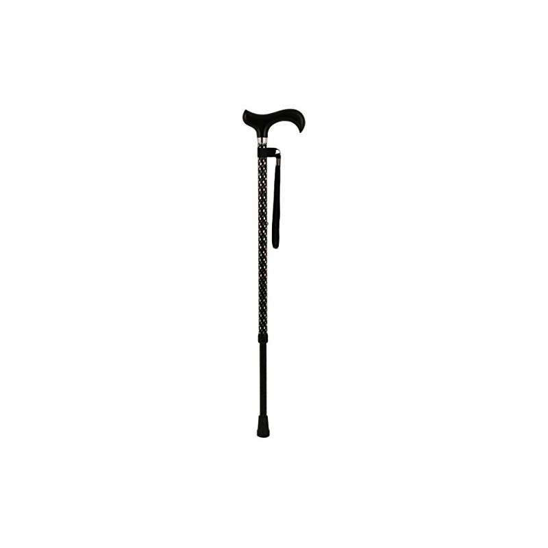 Adjustable Black Elegant Engraved Cane