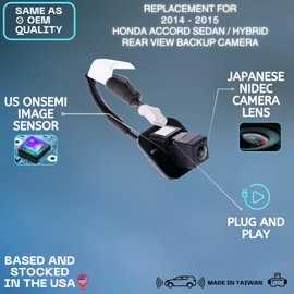Backup Camera Replaces for 2014-2015 Honda Accord Sedan/Hybrid OE Part # 39530-T2A-A71, 39530T2AA71
