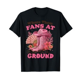 Boots On The Ground Juneteenth Cowgirl Where Them Fans At T-Shirt