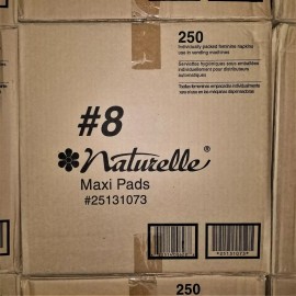 Rochester Midland Naturelle Size #8 Maxi Pads Femin Napkins Vendor Refills 250ct