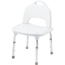 Moen DN7060 Home Care 22-Inch W x 19.25-Inch D Adjustable Height Bath Safety Shower Chair, Glacier