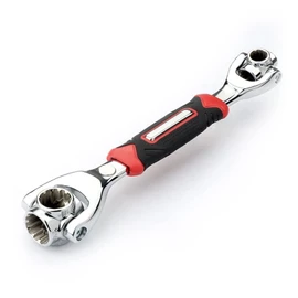 Fkstyle【This One Can Do 48 Jobs】All-Purpose Wrench Socket Wrench 48in1 Multi-Function Wrench 360 Degree Rotation Compatible with 8-19mm Millimeters/Inches Bolts Nuts DIY Tools Weekend Project Car Bike