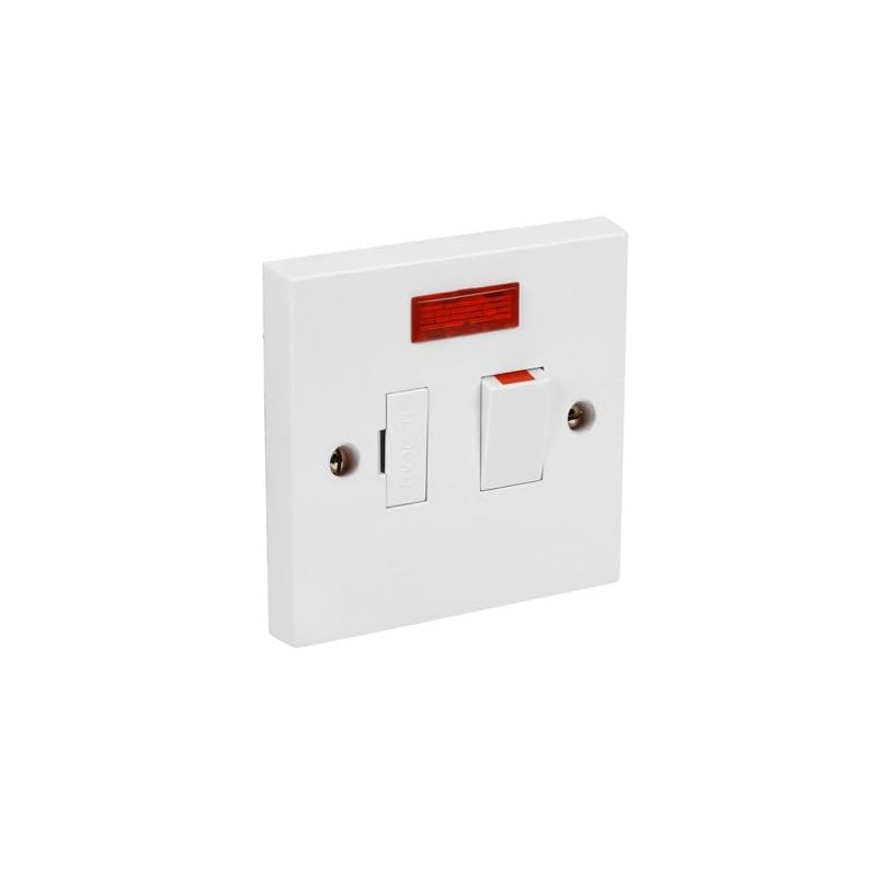 Fused Spur Side Flex 13Amps White Electrical Connection Unit -