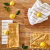 KitchenAid Albany Kitchen Towel 4-Pack Set, Orange Sorbet Yellow/White, 16"x26"