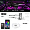 BEVINSEE 10M RGB 8 LED Car Interior Fiber Optical Strip