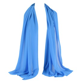 ZAKIRA Chiffon Scarf Sheer Wrap for Women (Turquoise)