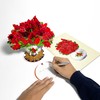 Birch Poinsettia Flower Pot Bouquet 3D Pop Up Card, with