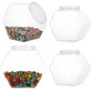 ACXFOND 4 Pcs 129 Oz Plastic Candy Jars, Clear Cookie