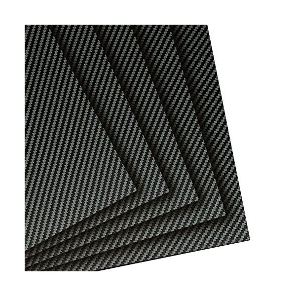 2.0mm 200x300mm Carbon Fiber Sheets 100% 3K Twill Matte Carbon