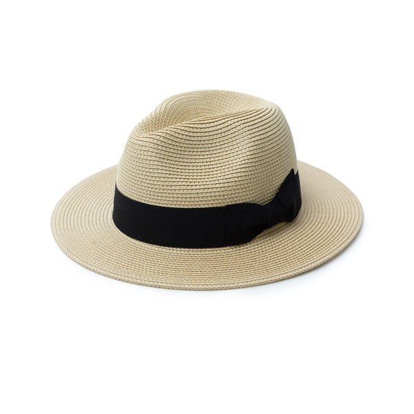 Joywant Men's Kyle Sun Straw Fedora Hat, UPF 50+ Packable