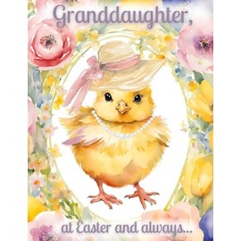 Granddaughter, at Easter and always - You're the coolest Chick around - Greeting Card - Glam it up, Girl