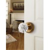 SORWDUERM 2 Pack Crystal Knobs Antique Brass Door Knob Interior