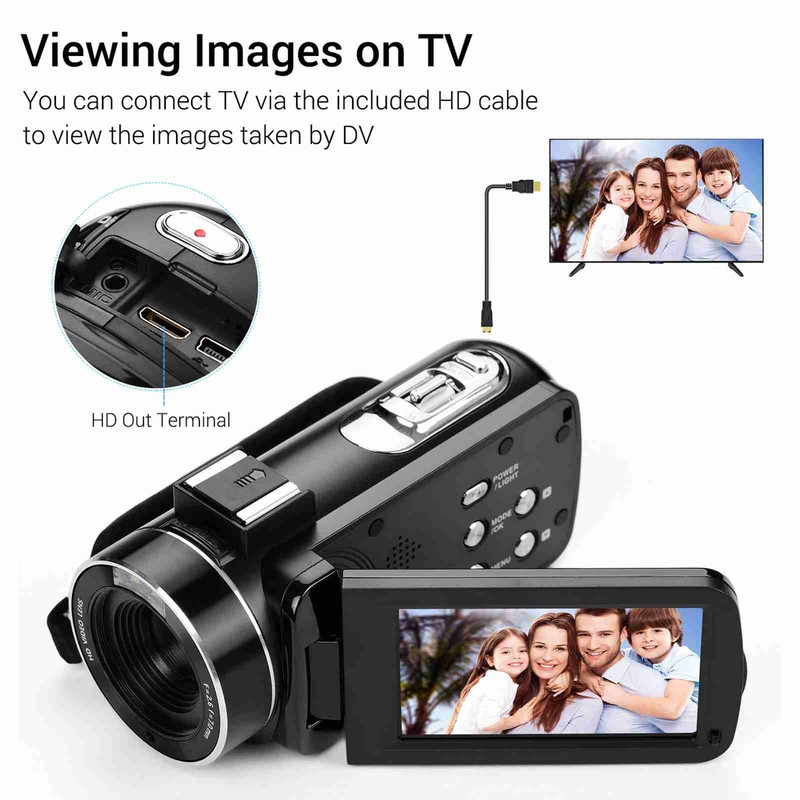 4K Handheld DV Camera 3.0 Inch IPS Touch Screen Anti