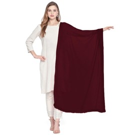 DUPATTA BAZAAR Woman's Maroon Chiffon Dupatta (Free Size)