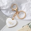 ARFUKA Keyring Heart Mr Mrs Pendant Keychain Metal Unisex Key