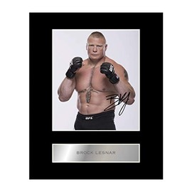 Brock Lesnar Signed Mounted Photo Display Signed Gift Picture
