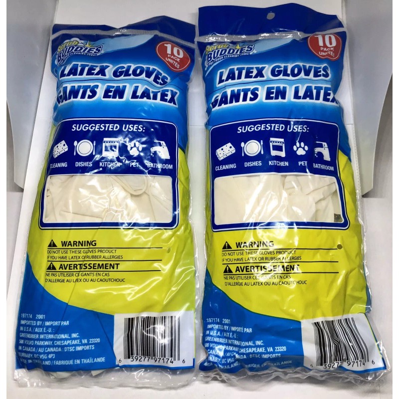 Scrub Buddies Latex Gloves, 10-ct. 2pk Great For Cleaning