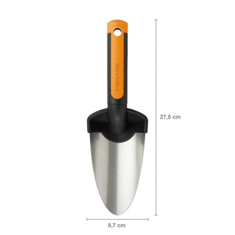 Fiskars Premium Planters Trowel, Length: 28 cm, Stainless Steel Trowel,