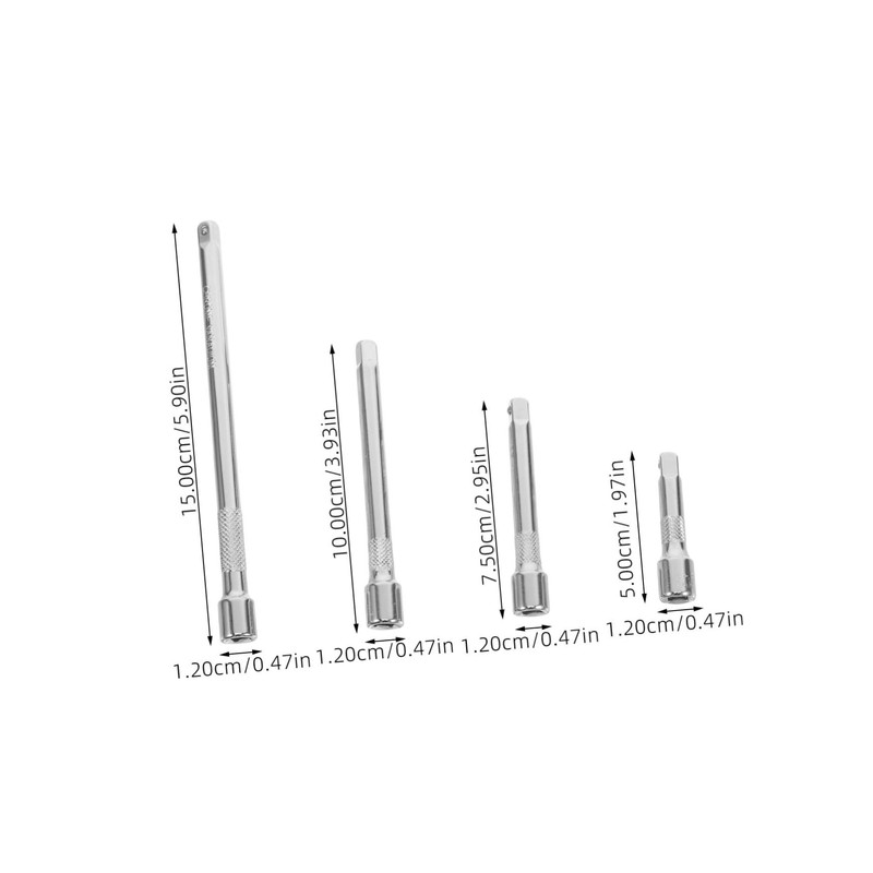 GLEAVI 4pcs Ratchet Wrench Extension Set Wobble Extension Tool for