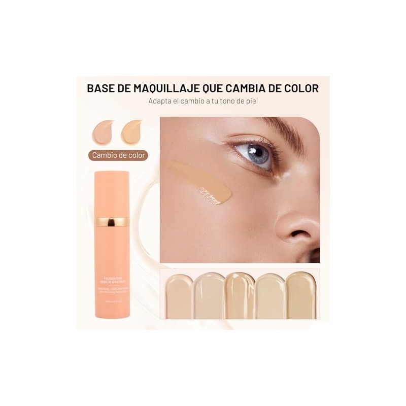 Base de Maquillaje 4 en 1, SPF 50, Base de