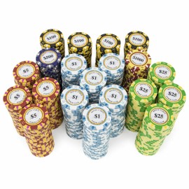 New Bulk Lot of 200 Monte Carlo Poker Chips - Pick Denominations!