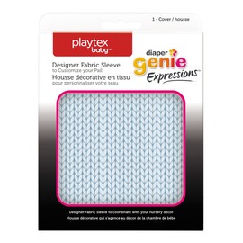 Playtex Diaper Genie Expressions Diaper Pail Fabric Sleeve, Blue Knit