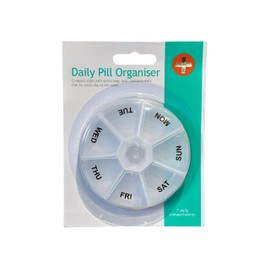 Weekly Pill Box 7 Days Medication Organizer, Clear Plastic Easy Opening Lids, Portable Weekly Pill Box | Tablets, Vitamins, Supplements Organizer | Monday - Sunday Pill Box | Compact Pill Organizer