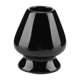 Matcha Whisk Stand Ceramic Holder The Matcha Holder fit for Bamboo Chasen Tea Set Accessories (Black)