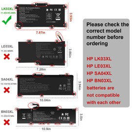 Fancy Buying LK03XL Battery for HP Envy X360 Convertible 15m-bq1xx 15m-bp0xx 15-cr0xxx 15-bq2xx 15-cp0xxx 15t-cn 17-ae1xx 17m-ae011dx 17m-ce0013dx 17t-ce100 L08855-856 l0928-855