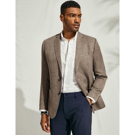 PJ PAUL JONES Mens Blazer Jacket Casual Blazer for Men Regular Fit Two Button Mens Sport Coat Business Khaki