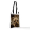 CafePress Yorkie Puppy Polyester Tote Bag 16"x16"