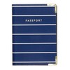 Eccolo Travel Passport Cover Case with Storage Pocket, Blue Striped