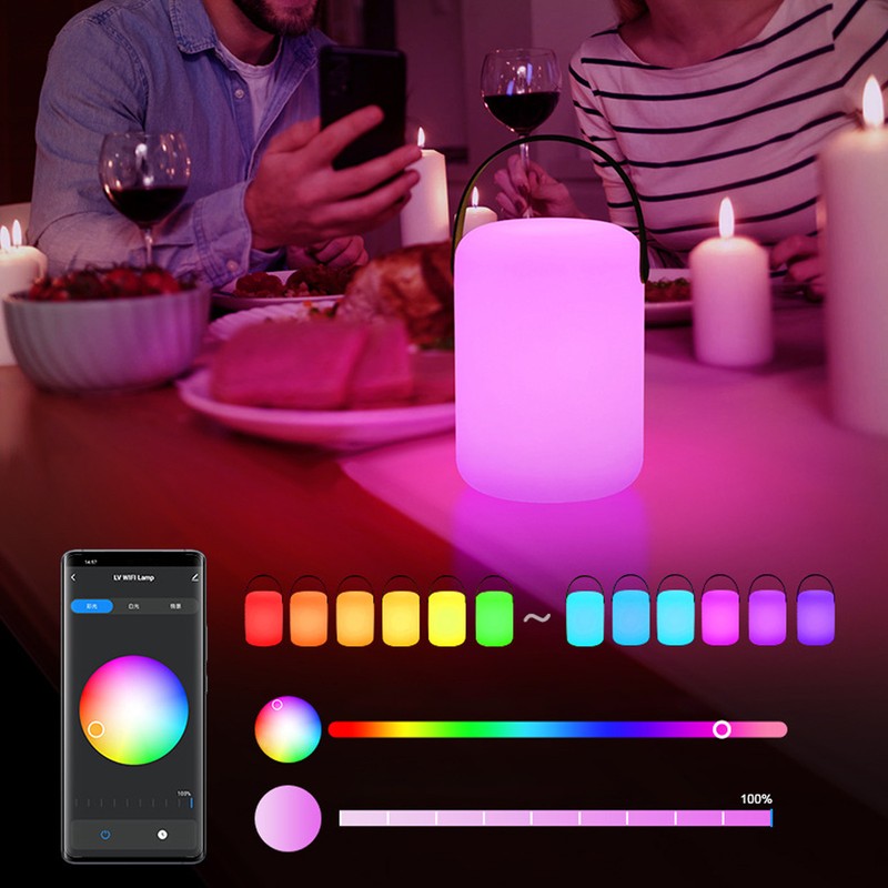 Smart Night Light APP Voice Control Rechargeable Timer WiFi Bluetooth