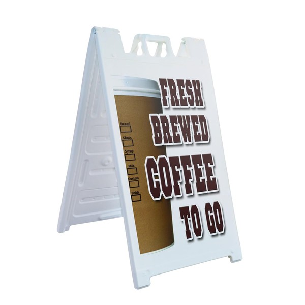 A-Frame Sidewalk Fresh Brewed Coffee to Go 24" x 36"